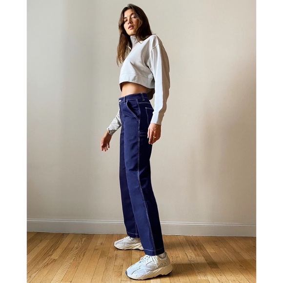 Aritzia Tna Greenwich carpenter utility Pant blue - Picture 10 of 11